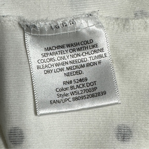 White Stag Polka Dot Tee Shirt Size L (12β14) Black Dot Print Cotton Haiti - Picture 4 of 7